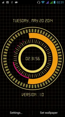 Animated Digital Clock Free android App screenshot 0