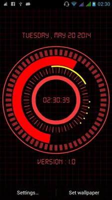 Animated Digital Clock Free android App screenshot 1