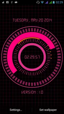 Animated Digital Clock Free android App screenshot 2